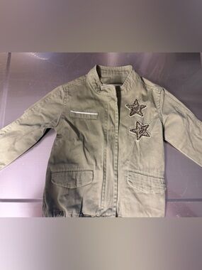 Rylee + Cru Olive Star Patch Utility Jacket